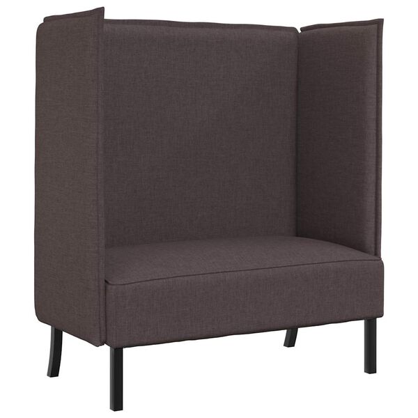 vidaXL Hoher R&uuml;cken Sofa 101cm Dunkelbraun Stoff