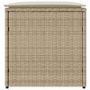 vidaXL Kissenbox mit Speicher Beige 50 x 50 x 50 cm Poly-Rattan
