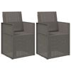 vidaXL Garten Esszimmerst&uuml;hle 2 pcs Hellgrau PP