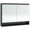 vidaXL Spiegelschrank f&uuml;rs Bad 80x15x60 cm Gl&auml;nzend Schwarz