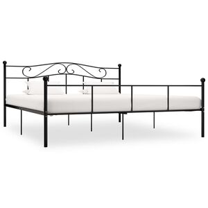 vidaXL Bettgestell Schwarz Metall 180&times;200 cm