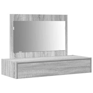vidaXL Schminktisch Grau 100 x 40 x 70 cm Holzwerkstoff