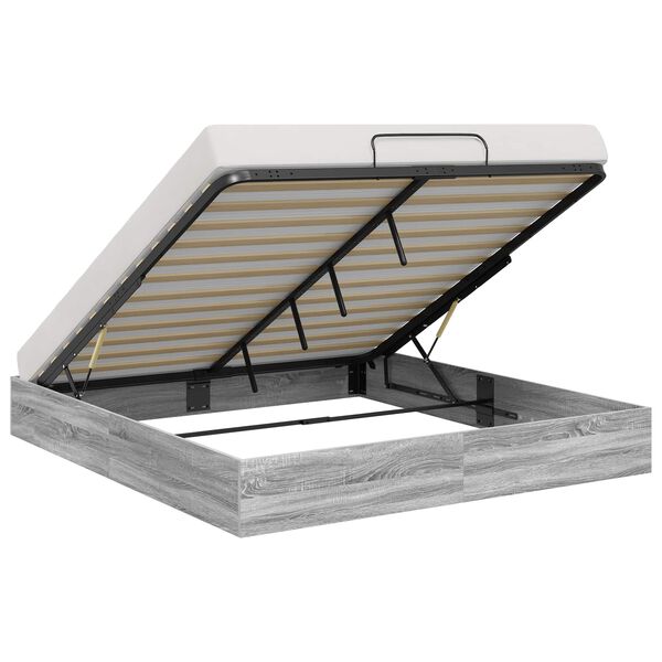 vidaXL Ottoman Bettgestell Graues Sonoma 203 x 180 x 25 cm