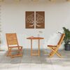 vidaXL Klapp Bistro Set 3 pcs Braun Akazie Massivholz