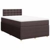 vidaXL Boxspringbett mit Matratze Dunkelbraun 120x200 cm Stoff