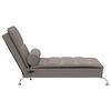 vidaXL Massage-Chaiselongue mit Nackenrolle Taupe Stoff