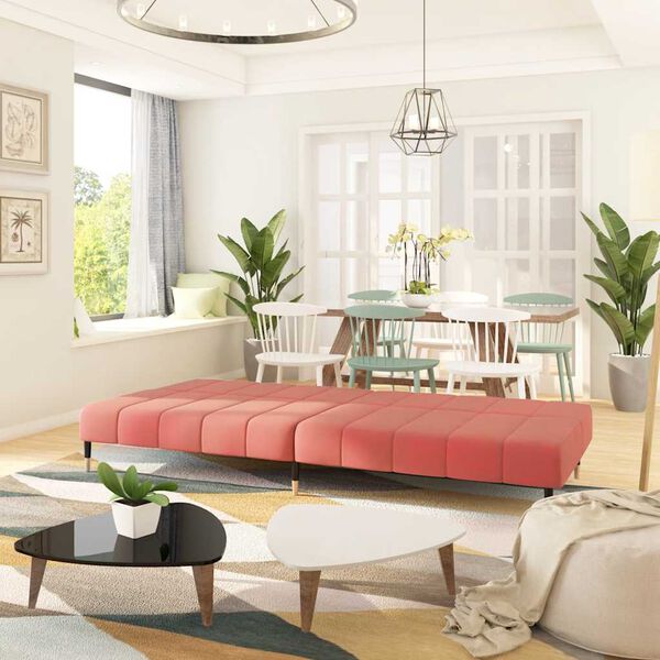 vidaXL Schlafsofa 2-Sitzer Rosa Samt