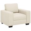 vidaXL Sofa-Sessel Beige 100 cm Leinenmischgewebe