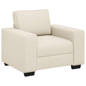 vidaXL Sofa-Sessel Beige 100 cm Leinenmischgewebe