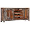 vidaXL Sideboard Grau 160x40x75 cm Massivholz Akazie