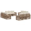 vidaXL Gartensofa-set 12 pcs Beige und Cremewei&szlig; Poly-Rattan