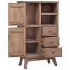 vidaXL Highboard 60 x 30 x 100 cm Massivholz Teak