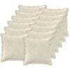 vidaXL Kissen mit Kissen HOUTEN 12 Stk. Creme Mikrofaser Fleece