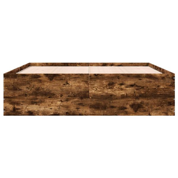 vidaXL Bettgestell R&auml;uchereiche 200x200 cm Holzwerkstoff