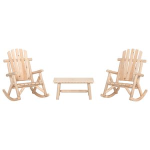 vidaXL 3-tlg. Garten-Lounge-Set Massivholz Fichte