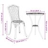 vidaXL Garten Bistro Set 3 pcs Schwarz Aluminium