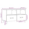vidaXL TV-Schrank Betongrau 80x36x50 cm Holzwerkstoff