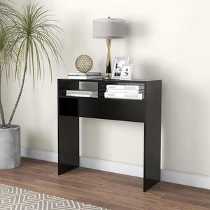 vidaXL Konsolentisch Schwarz 78x30x80 cm Holzwerkstoff