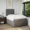 vidaXL Boxspringbett mit Matratze Taupe 120x190 cm Stoff