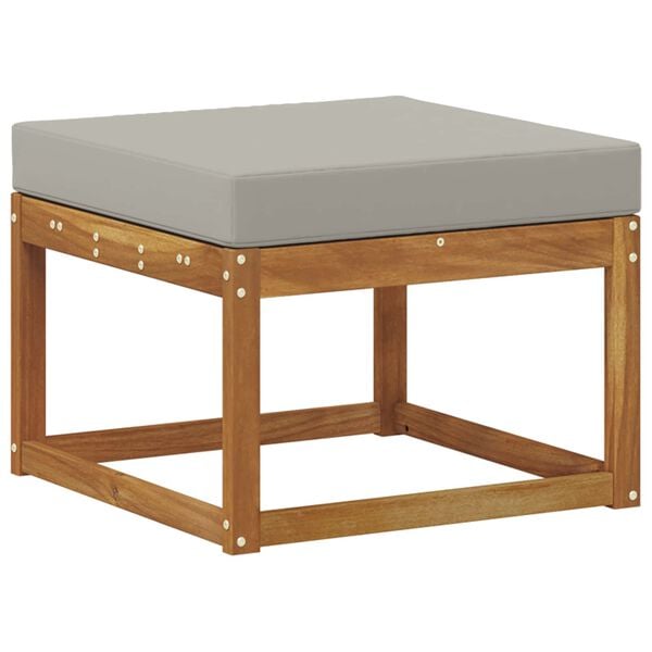 vidaXL Outdoor-Sofagarnitur mit Kissen 7 pcs Nat&uuml;rlich und Hellgrau