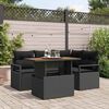vidaXL Garten Essgruppe mit Kissen 5 pcs Schwarz und Braun