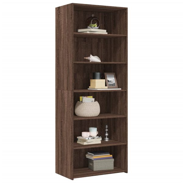 vidaXL Highboard Braun Eichen-Optik 70x41x185 cm Holzwerkstoff