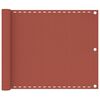 vidaXL Balkon-Sichtschutz Terracotta-Rot 75x400 cm HDPE