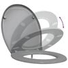 vidaXL Toilettensitz Grau 44,8 x 37,3 x 4,2 cm Duroplast