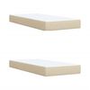 vidaXL Boxspringbett mit Matratze Creme 200x200 cm Stoff