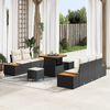 vidaXL Garten-Sofa-Set mit Kissen mit Speicher 8 pcs Schwarz und Creme