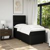 vidaXL Boxspringbett mit Matratze Schwarz 90x190 cm Stoff