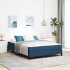 vidaXL Boxspringbett mit Matratze Blau 140 x 200 cm Stoff