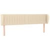 vidaXL Kopfteil mit Ohren Creme 203x23x78/88 cm Stoff