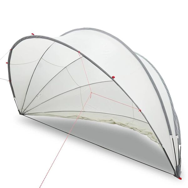 vidaXL Pool-Dome Grau und Orange 472 x 460 x 229 cm