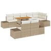 vidaXL Garten-Sofa-Set 9 stk. Beige Poly Rattan