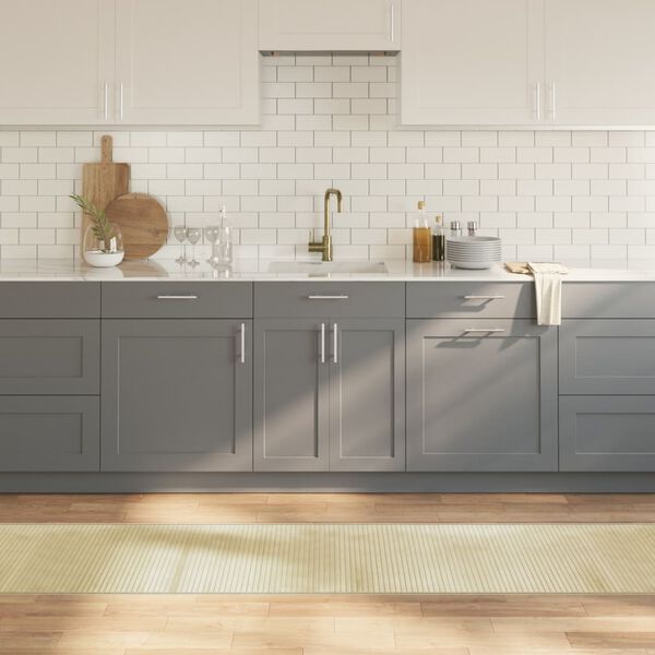 vidaXL Teppich Rechteckig Hell Natur 60x500 cm Bambus