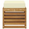 vidaXL Outdoor Hocker Bank Massivholz Akazie Natur