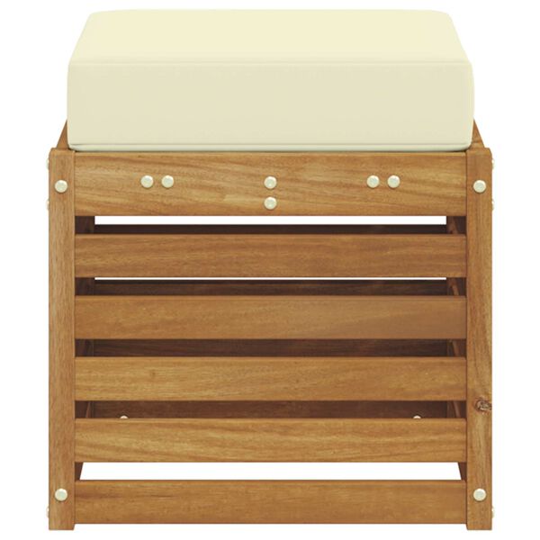 vidaXL Outdoor Hocker Bank Massivholz Akazie Natur