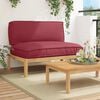 vidaXL Sofa Set mit Kissen Weinrot 120 x 92 x 69 cm Massivholz Akazie