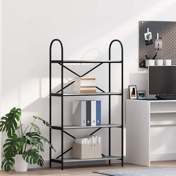 vidaXL B&uuml;cherregal Graues Sonoma 80 x 30 x 146 cm Holzwerkstoff