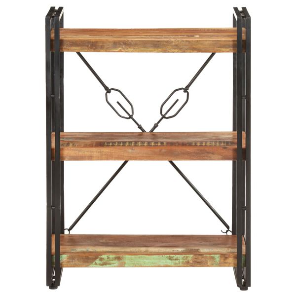 vidaXL Bücherregal 3 Fächer 60x30x80 cm Altholz Massiv