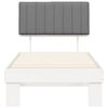 vidaXL Bettgestell mit gepolstertem Kopfteil Hellgrau 90 x 190 cm
