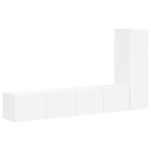 vidaXL TV-Schrankset Wandmontiert 3 pcs Wei&szlig; Holzwerkstoff
