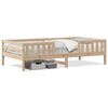 vidaXL Massivholzbett ohne Matratze 90x190 cm Kiefernholz