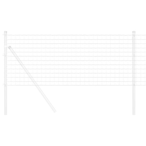 vidaXL Eurozaun Silber 0.4 x 50 m Feuerverzinktes Eisen