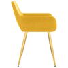vidaXL Esszimmerst&uuml;hle 2 Stk. Gelb Samt
