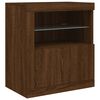 vidaXL Sideboard mit LED-Leuchten Braun Eichen-Optik 181,5x37x67 cm