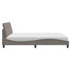 vidaXL Bett mit Matratze "Hanko" Taupe 180x200 cm Stoff