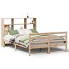 vidaXL Massivholzbett mit Regal ohne Matratze 140x200 cm Kiefernholz