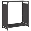 vidaXL Brennholzregal Schwarz 60x28x65 cm Kaltgewalzter Stahl